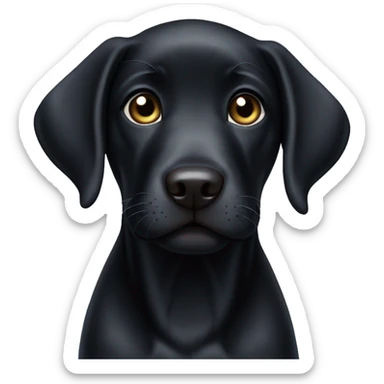 Black Labrador puppy  sticker