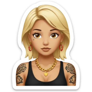 Beautiful blonde Gangsta girl sticker