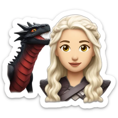 Daenerys and drogon sticker