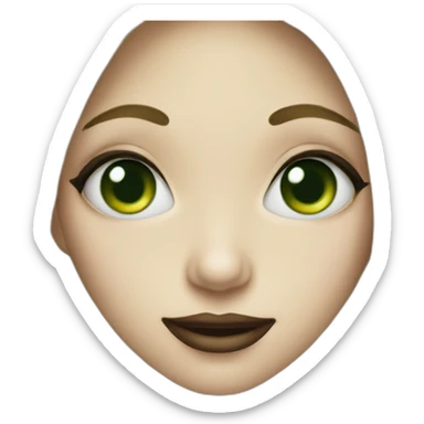 Blonde girl green eyes mime sticker