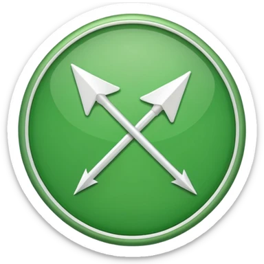 make me a emoji with green circle with a white arrow gonig up sticker