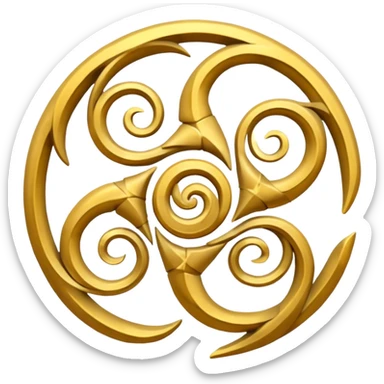 Triskelion faça um emoji desse símbolo  sticker