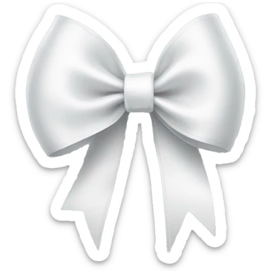 white ribbon bow sticker