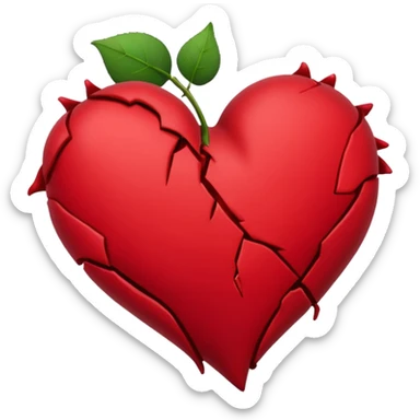 Put The 💔 Emoji And 🥀 Emoji Together In One Image sticker