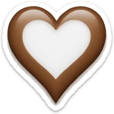 Brown heart sticker