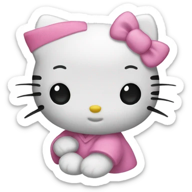 Hello kitty black sticker