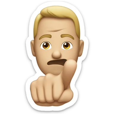 Pointing the finger at me sticker