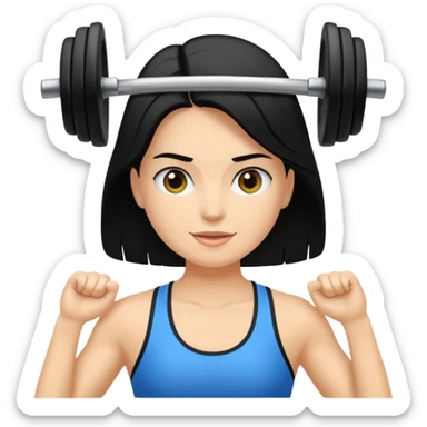 mach mir einen fitness typen mit schwarzen haaren der unglücklich ist sticker