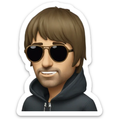 Liam Gallagher wtih sunglass sticker