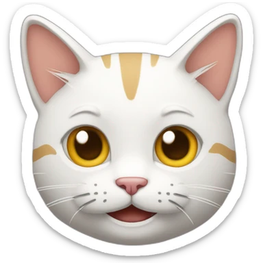 Um gato sentado feliz sticker