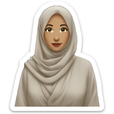 hijabi in beautiful abaya sticker