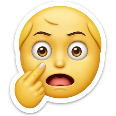 Emoji qui mord son ongle sticker