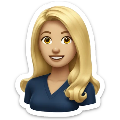 University of Michigan blonde girl  sticker