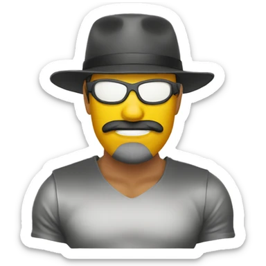 Emoji de un ladrón con su máscara  sticker