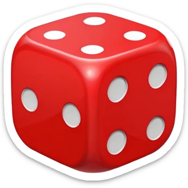 dice with hearts instead of dots sticker