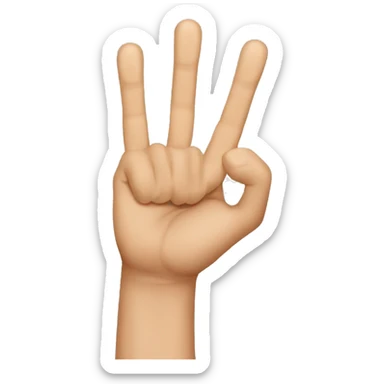 Three fingers up serbian sticker