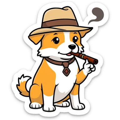 Gangster dog sticker