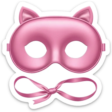 isolated girly silky sleep mask with no holes for eyes sticker