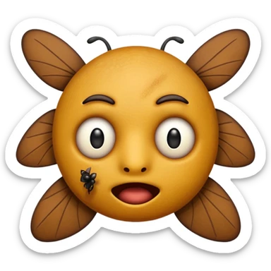 shit emoji with no eyes, nose, mouth sticker