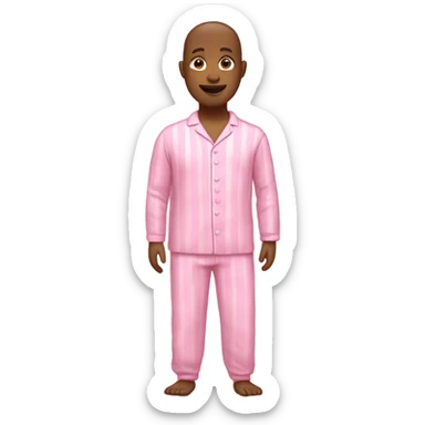pink person in pink pajamas sticker