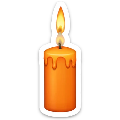 orange candle sticker