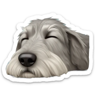  Irish wolfhound dog sleeping sticker