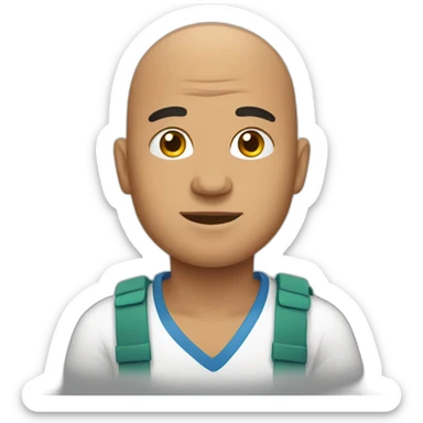 bald peruvian man sticker