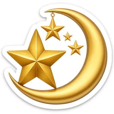 Creat an Star and Crescent emoji sticker
