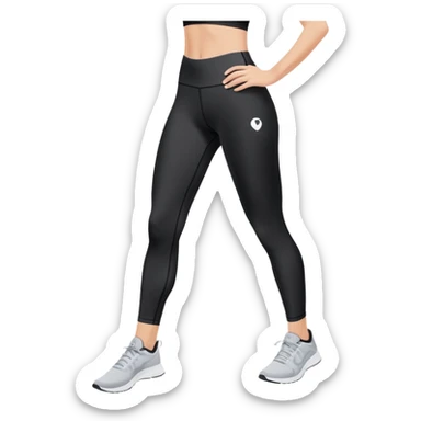 Compression tights for sports sticker