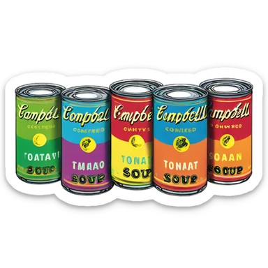 Andy Warhol's cans sticker