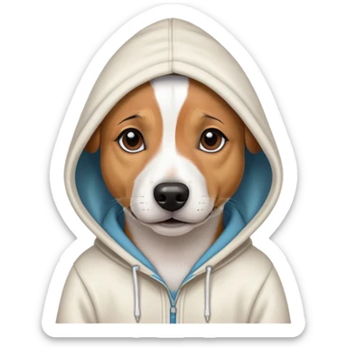 Jack Russell con una felpa  sticker