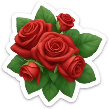 Red roses bouquet  sticker