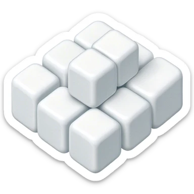 Sugar cubes 2D iso sticker