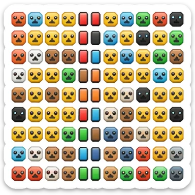 Can you make me a emoji with all the buttons of Minecraft android sticker