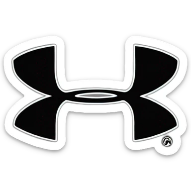 Under armour black logo sticker