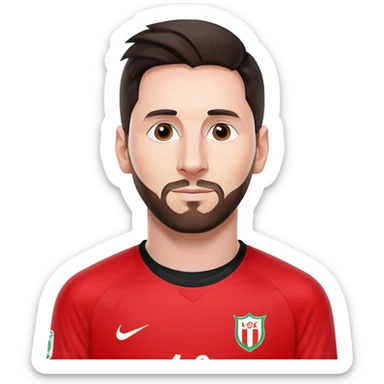 عکس مسی با لباس پرسپولیس تهران با لگو  sticker