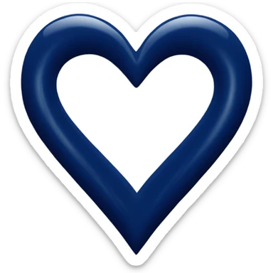 Navy heart sticker