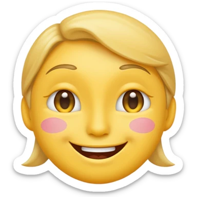 classic emoji, neutral face, neither feminine nor masculine, cheeky smile, winking sticker