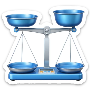 Scale with Blue Pans sticker