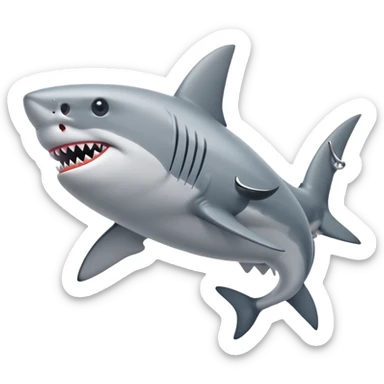 Shark with Nike shoes sticker