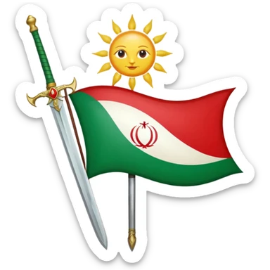 Old iran flag emoji for  texting sticker