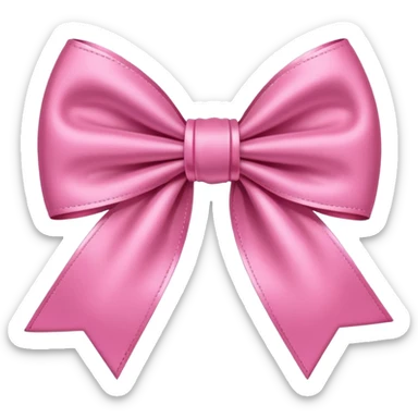 A pink bow sticker