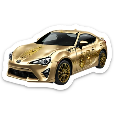 c3p0 themed 2025 Toyota 86  sticker