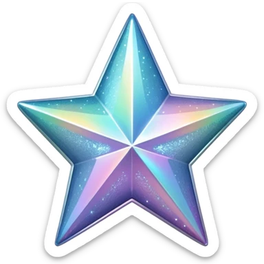 Sparkly glittery gray star y2k 3d icon, transparent background  sticker