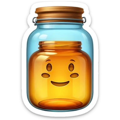 Amber jar sticker