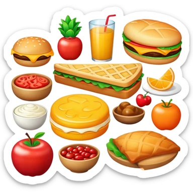 Yummy food sticker