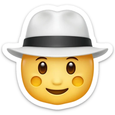 White hat electrical emoji sticker