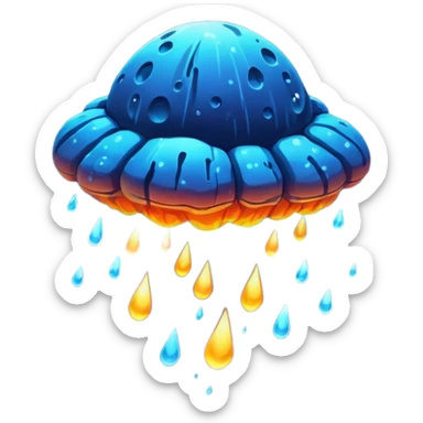Asteroid rain fall sticker