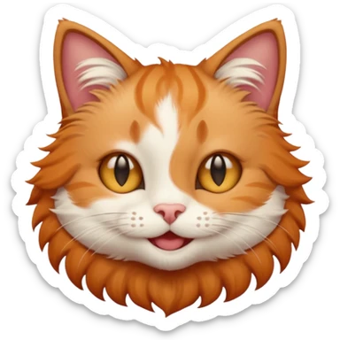 Star eyes smiling cat sticker