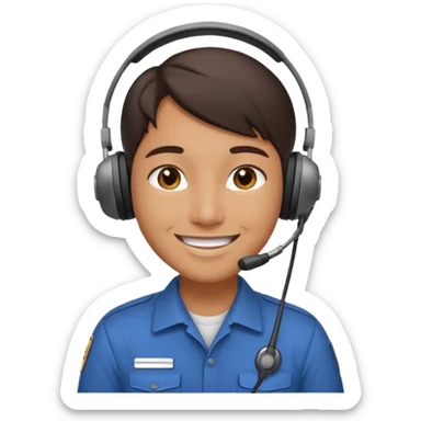 Dispatch department worker without helmet  sticker